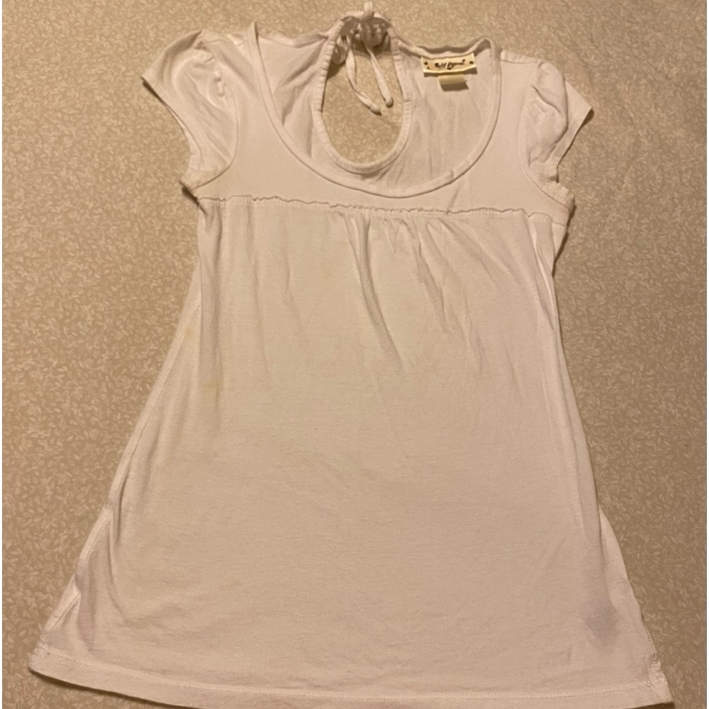 Juniors Small Self Esteem Short Sleeve Baby Doll Shirt